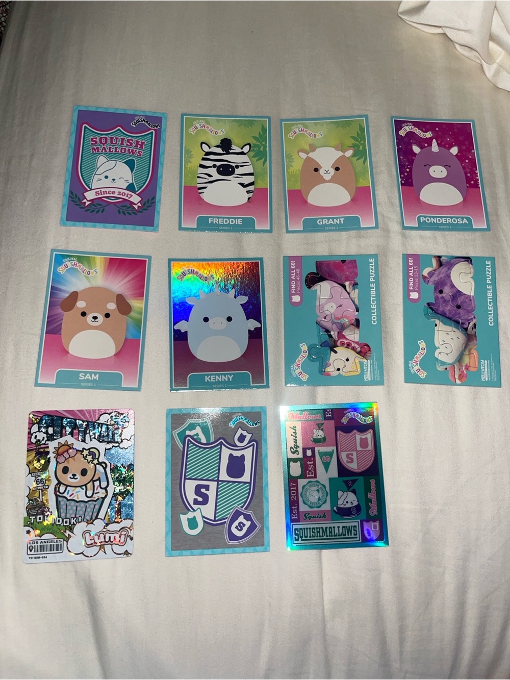 Squishmallows Collectible Cards - Pink, Teal, Purple